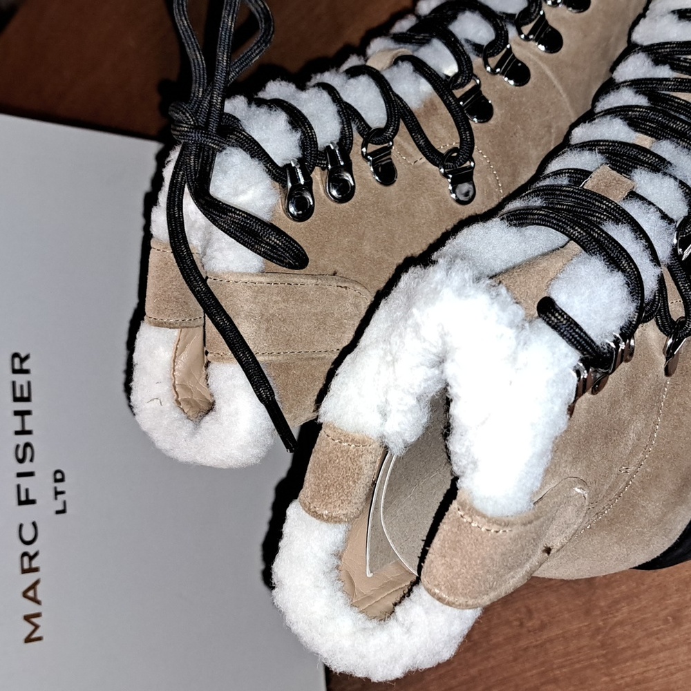 Marc Fisher SALE 6M natural multi suede nalina - Picture 4 of 7